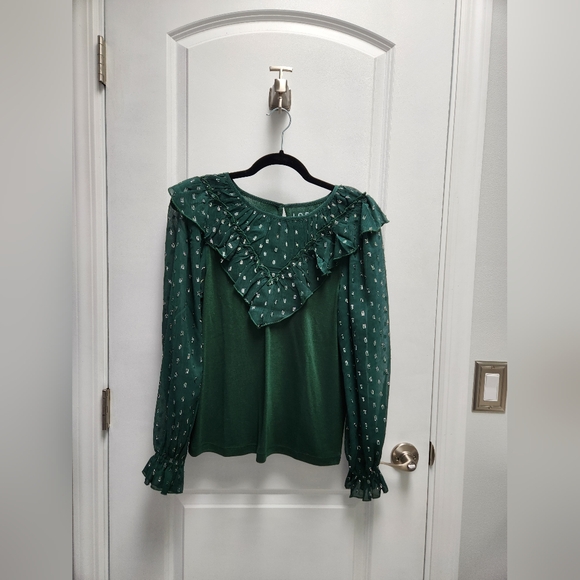 NWT LOFT Green Blouse - Picture 1 of 6